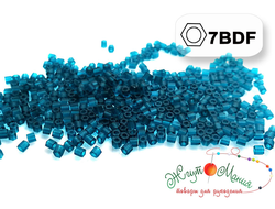 Toho Hexagon 7BDF Transparent-Frosted Teal / Матовый прозрачный изумруд