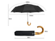 Зонт мужской складной автоматический Sponsa, ручка крючок деревянная, большой купол (125см) + ПОДАРОК