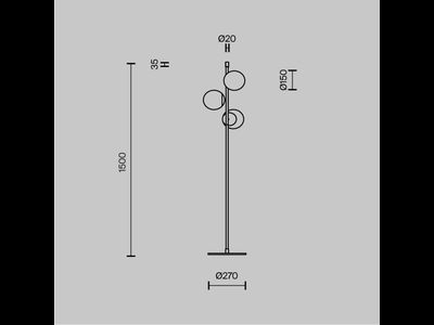 Напольный светильник (торшер) Nostalgia, MOD048FL-03G