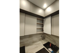 Кухня софт серый