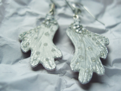 "Крылышки Облачной Феи", серьги в стиле фэнтези