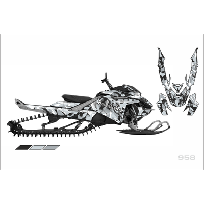 Наклейки на снегоход  LYNX Boondocker 2017 2018 мотопленка.рф линкс