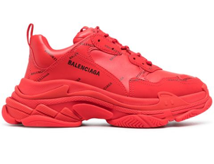 All red balenciaga triple s discount