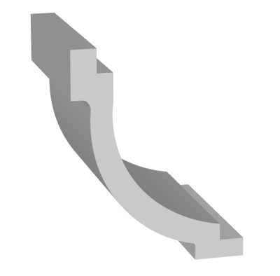 Потолочный карниз Ultrawood CR2340, из ЛДФ-декора, под покраску, 2 m.