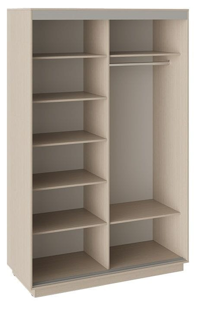 Шкаф-купе 2-х дверный Экспресс высота 2200 мм. глубина 600 мм. ширина на выбор(ЛДСП + Зеркало)