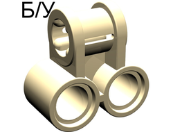 ! Б/У - Technic, Axle and Pin Connector Perpendicular Double, Tan (32291 / 4130180 / 4141191) - Б/У