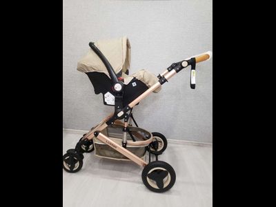 Детская коляска 3 в 1 Luxmom 530w Бежевый