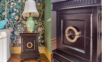 Тумба прикроватная с ручкой - кольцом.