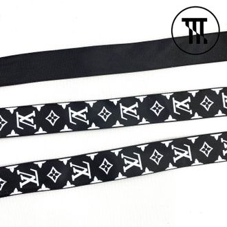 Репсовая лента "L&V", цв. Черный