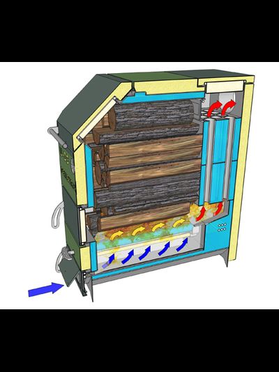 ПЕЛЛЕТРОН-U60 современный шахтный котел с вертикальной загрузкой