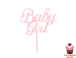 Топпер "Baby girl" розовый, акрил