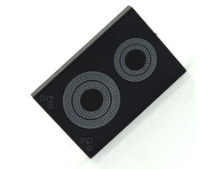 Tile 2 x 3 with Silver Concentric Circles Stove Plate Pattern, Black (26603pb185 / 6345177)
