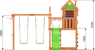 Детская площадка IgraGrad W11 (Сосна Зеленый)