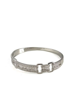 (АРТИКУЛ: 6765/35) БРАСЛЕТ ЖЕНСКИЙ, МЕТАЛЛ "БЕЛОЕ ЗОЛОТО", МЕЛКИЕ СТРАЗЫ ASFOUR