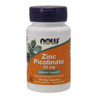 (NOW) Zinc Picolinate 50 мг - (60 капс)