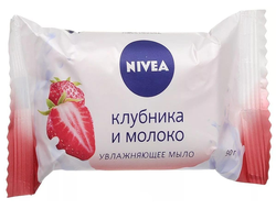 Мыло нивея Nivea  Клубника и молоко  90 гр