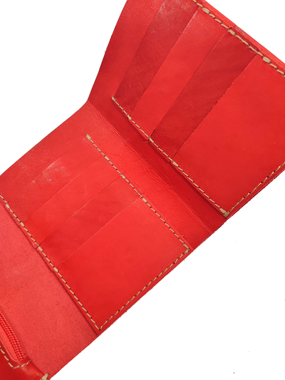 Портмоне тройного сложения с принтом "Девушка в красном"