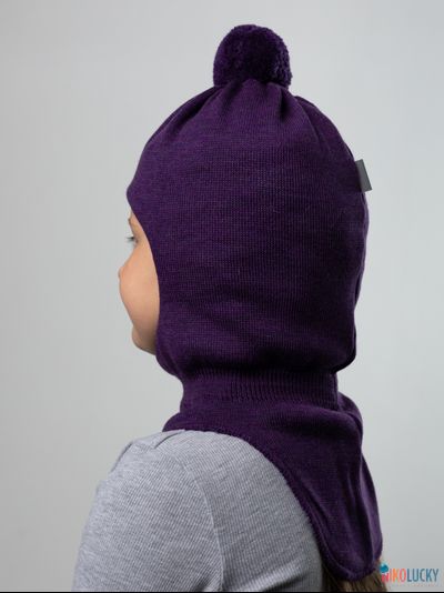 Шапка-шлем 23101-04 с утеплителем, хб подклад, фиолетовый 52-54