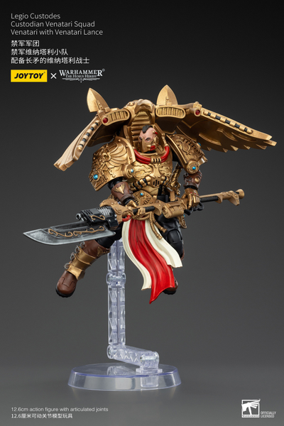 Легио Кустодес - Кустодий-венатар (Warhammer Horus Heresy) - КОЛЛЕКЦИОННАЯ ФИГУРКА 1/18  Legio Custodes Custodian Venatari with Venatari Lance (JT00799) - JOYTOY