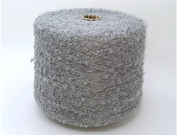 Бобинная пряжа  весовая Букле 100 гр цвет 102 серый