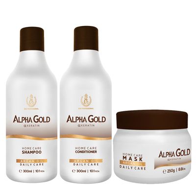 Набор-уход после кератинового выпрямления Alpha Gold Daily Care 300/300/250 мл.