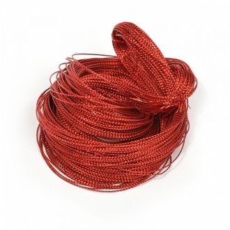шнур металлизированный 0,8 мм (цвет красный)