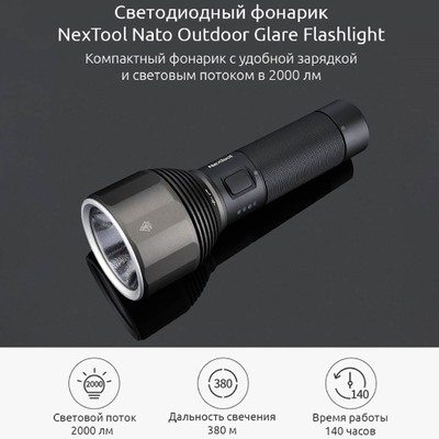 Светодиодный фонарь Xiaomi NexTool Nato Outdoor Glare Flashlight