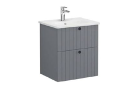 Модуль с круглой раковиной, Vitra Root Groove, 60 см, 2 ящика, матовый серый, 69417