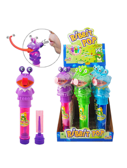 Кидсмания Ribbit Pop Лягушка Леденец + Свисток 11 гр (12 шт)