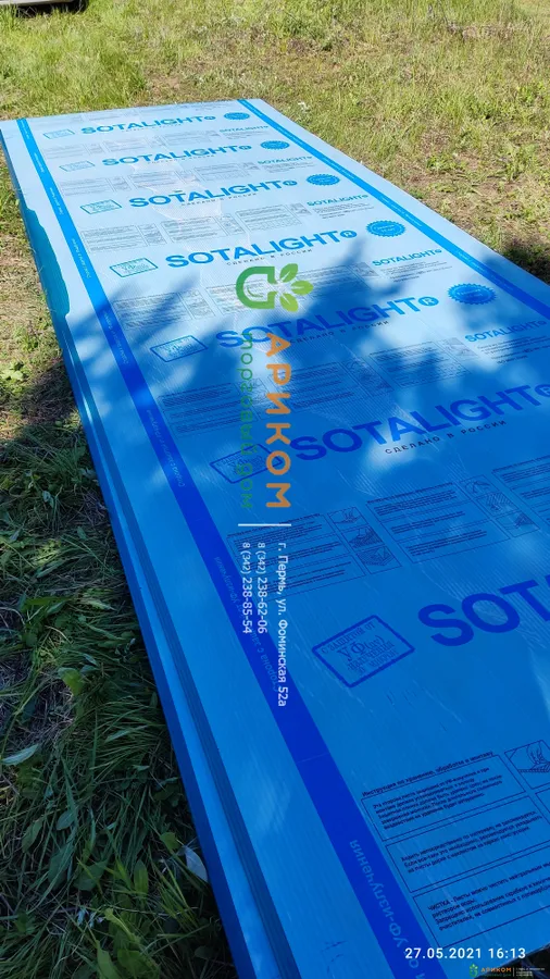 Покрытие бассейна - поликарбонат толщиной 10 мм