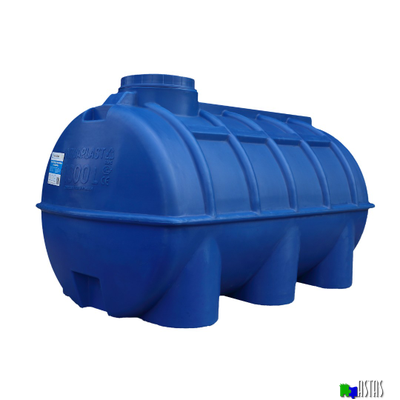 Емкость 1000 литров горизонтальная  синяя