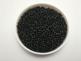 Бисер Китайский №12-49 черный непрозрачный, 50 грамм