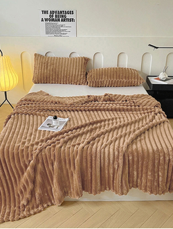 Плед CRISTELLE "Stripe premium" фланель 1,5-спальный 150x200 CST1520-03