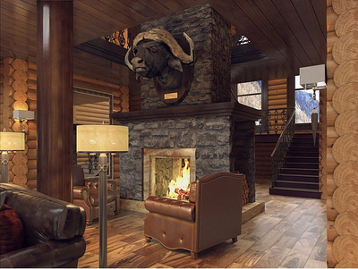 ГОСТИНИЦА ИЗ РУБЛЕНОГО БРЕВНА Дом Охотника, 750 м2