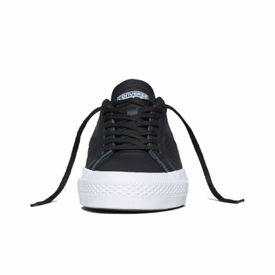кожаные черные низкие оригинальные Кеды Converse One Star Leather 153714C