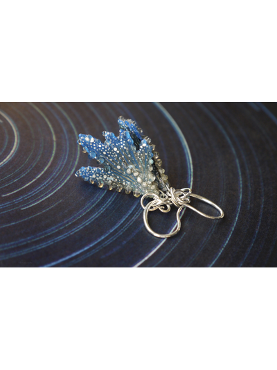 Серьги в виде крылышек русалки "Брызги звёздных волн"