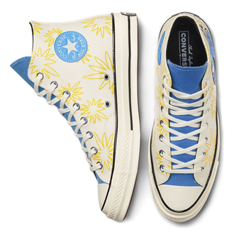 Кеды Converse Chuck Taylor 70 Sunny Floral с принтом Планета Земля