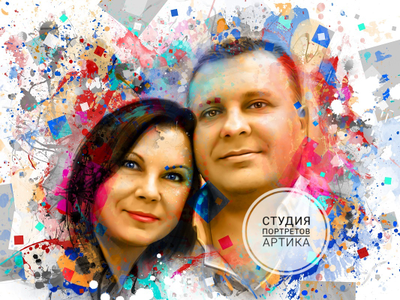 Портрет в Стиле Нео 2 человека