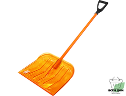 Лопата поликарбонат ал чер v- руч. 450  х390мм "ПОЛИСТАНДАРТ"