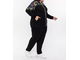Женский спортивный костюм Арт. 18088-9315 (цвет черно-зеленый) Размеры 50-76