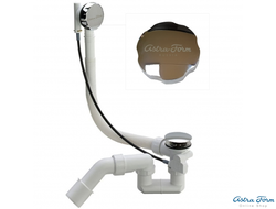 Astra-Form Слив-перелив полуавтоматический 60 см пластик. Вентиль и клапан, латунь хром. (упаковка).