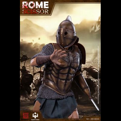 Римский гладиатор скисор (арбелас) в золотой броне - Коллекционная ФИГУРКА 1/6 Imperial Army Hunting Ground Fighter SCISSOR Gold Edition (HH18035) - HHMODEL &amp; HAOYUTOYS