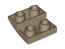 Slope, Curved 2 x 2 x 2/3 Inverted, Dark Tan (32803 6356427)