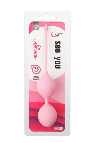 Розовые вагинальные шарики SEE YOU IN BLOOM DUO BALLS 29 MM, Dream Toys