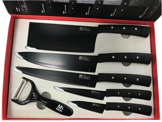 Набор ножей подарочный MH-8081 с кухонным топориком ОПТОМ