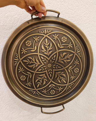 Бронзовый поднос Турция арт.314