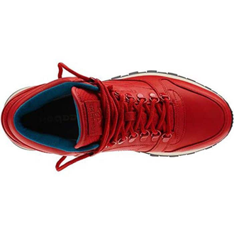 Кроссовки Reebok Classic красные высокие с мехом