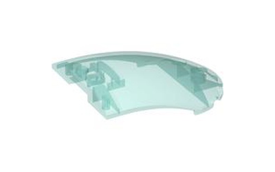 Windscreen 8 x 6 x 2 Curved, Trans-Light Blue (5274 6465637 6507855)