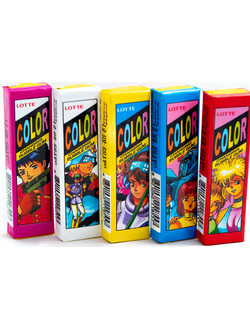 Lotte  Жевательная резинка Колор пластинки 12,5гр (20)*50