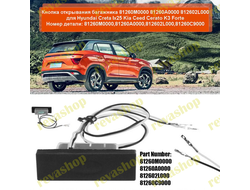 Hyundai Kia, кнопка багажника, открывание, автомобильные запчасти, Hyundai Kia аксессуары, Hyundai K